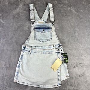 Love‎ Trends Denim Overall Skort Womens Medium Jean Layered Shorts Dress